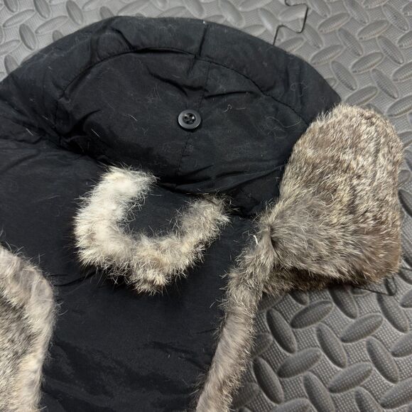 Unisex Russian Bomber Trapper Hat Winter Warm Ear Flaps Faux Fur Trim Size XL - Picture 2 of 4